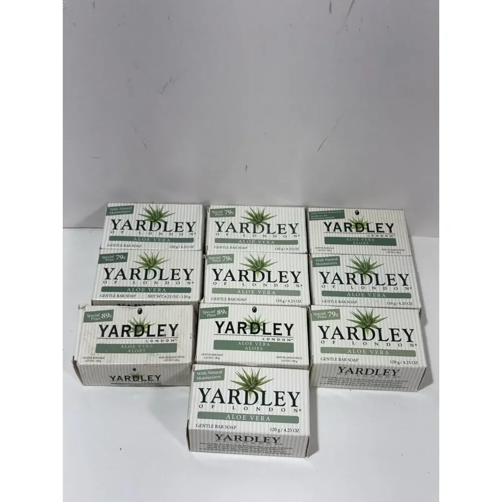 Yardley of London Aloe Vera Bar‎ Soap Moisturizers Lot of 7 Vintage New in Box